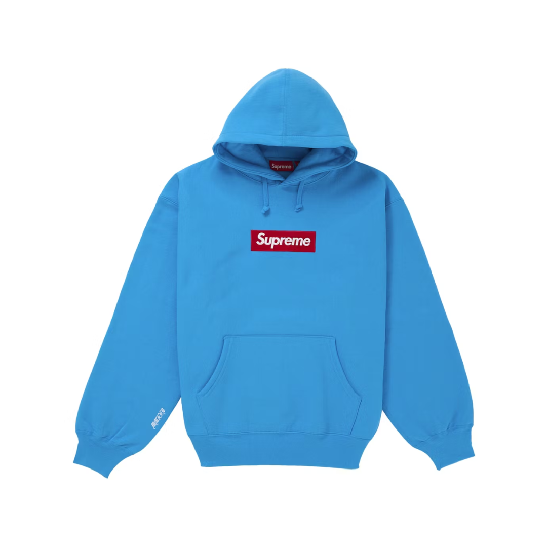 Supreme Box Logo Hooded Sweatshirt (FW25) "Cyan"